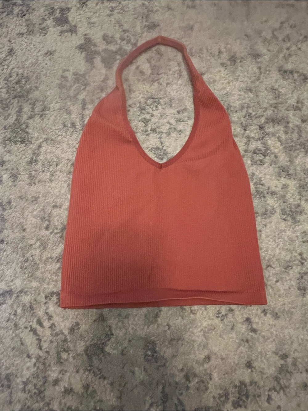 Urban Outfitters Ribbed Halter Camisole - Rust